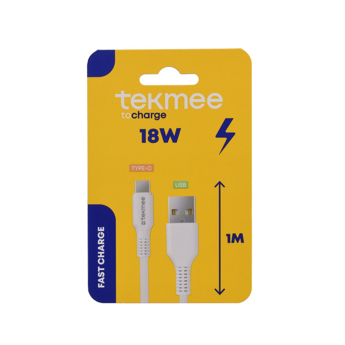 TEKMEE LADEGERÄT WEISS 1M TYP-C/USB