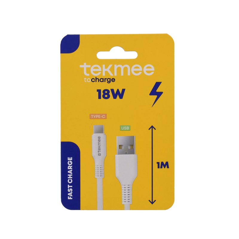 CARGADOR TEKMEE BLANCO 1M TIPO-C/USB