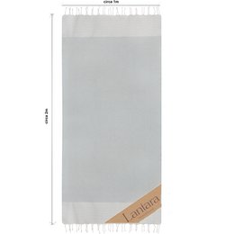 Toalla de Hammam Fouta Waffle Rayas - Gris Claro - 100x200cm
