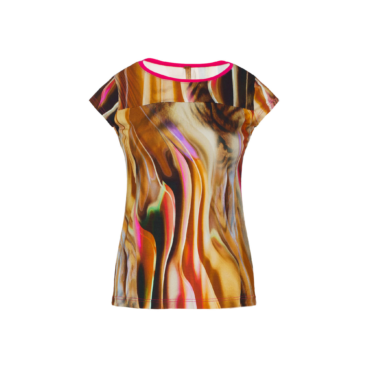 Top estampado con manga japonesa y detalle de ribete