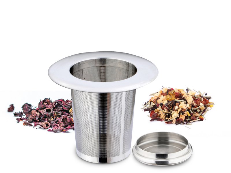 Theefilter met brede rand