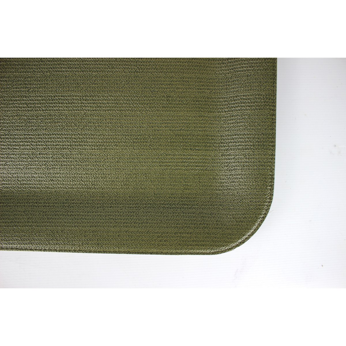 Tablette plate grande bac à portion en tricot vert enduit