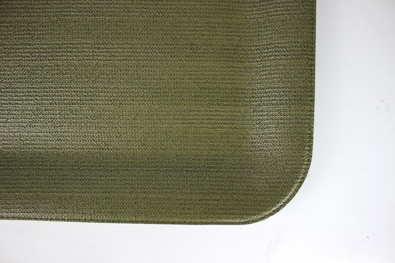 Tablette plate grande bac à portion en tricot vert enduit