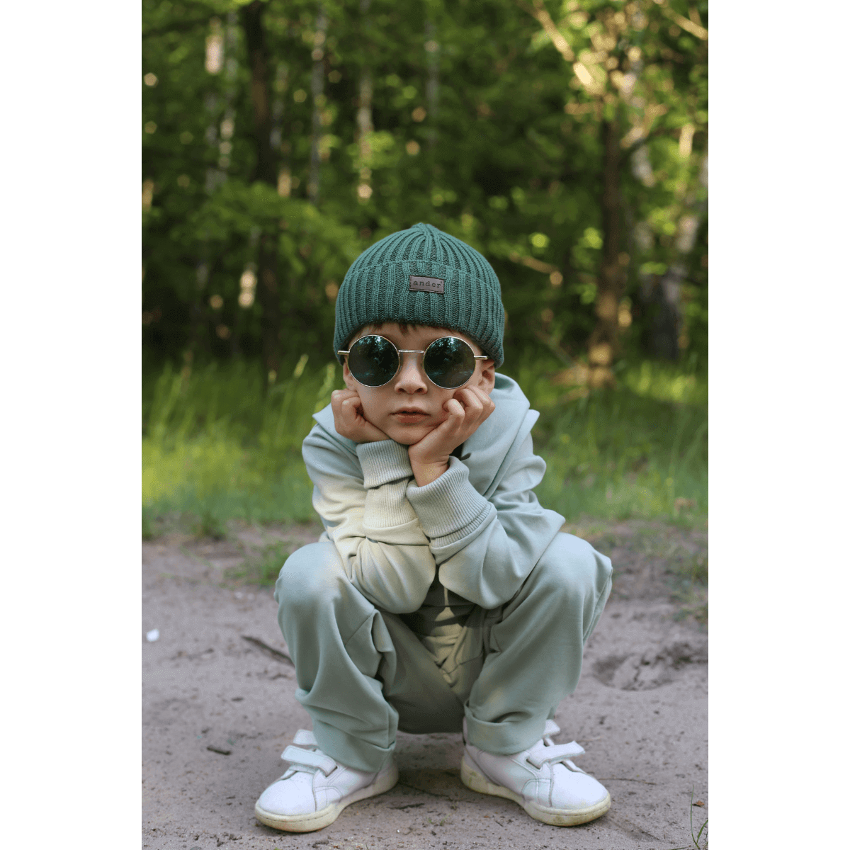 Czapka - 100% bawełna ACHILLE - GREEN