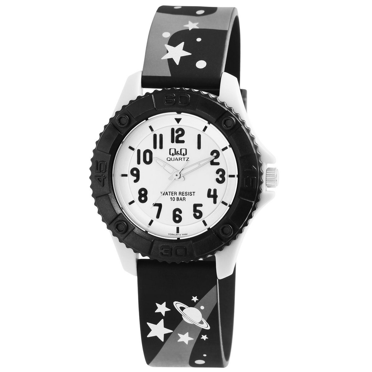 Montre enfant Q&Q, bracelet silicone, "Space", 10 bar, Ø 35 mm