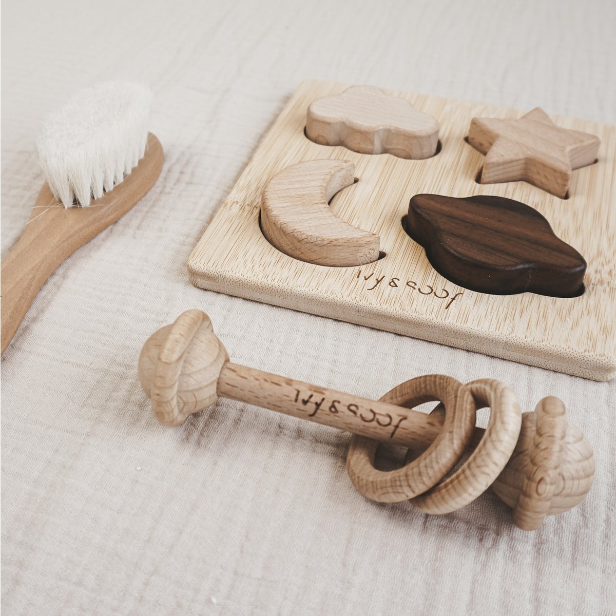 Baby-Puzzle aus Holz | Nachhaltiges Baby-Puzzle | Spielzeug aus Holz