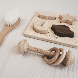 Wooden Baby Puzzle | Sustainable Baby Puzzle | Wood toys