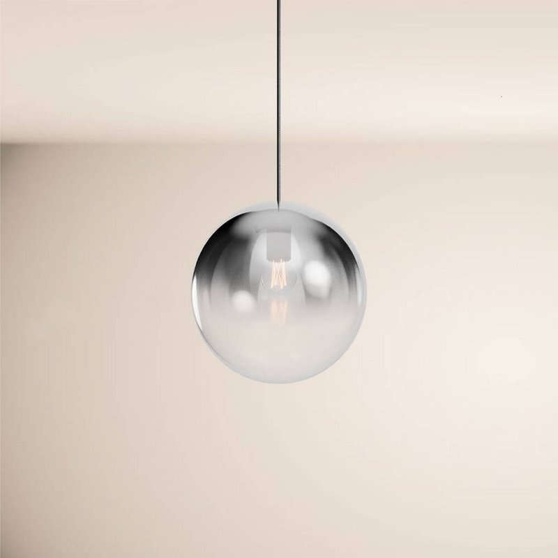 s.luce Orb sfera di vetro lampada da galleria 500cm sospensione nero