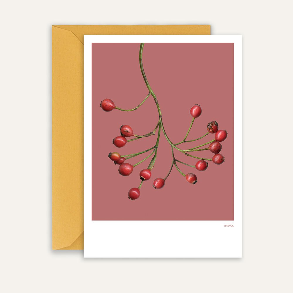 Winter Embrace - RedBerry 05, kartka z pozdrowieniami + koperta