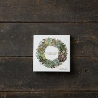 Kerstkransen - vierkante kaarten - made in Europe