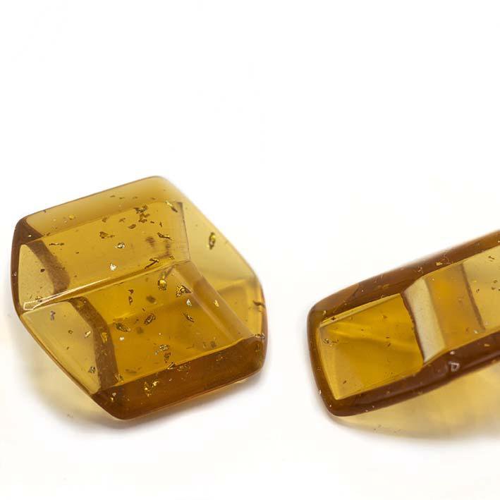 Pendentif cube Lucide Ambre, transparent
