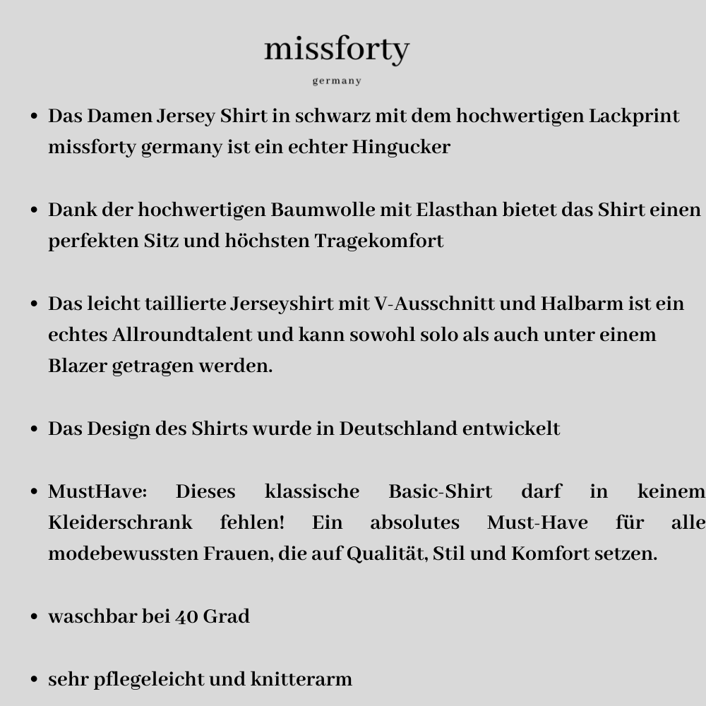 Jersey shirt black missforty