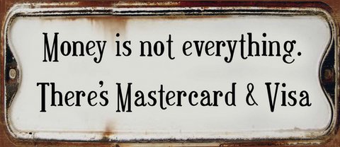 Metal sign Mastercard, Visa 30x13 cm