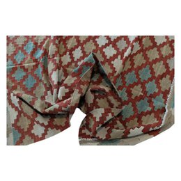 Alfombra Kilim afgana hecha a mano de madera de cerezo