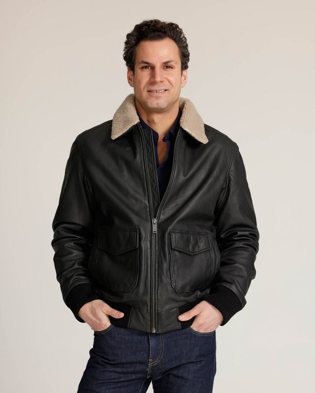 Jackson │ Shearling Leder Bomberjacke