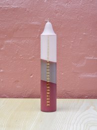 Beige della candela dell'avvento, calendario di Natale