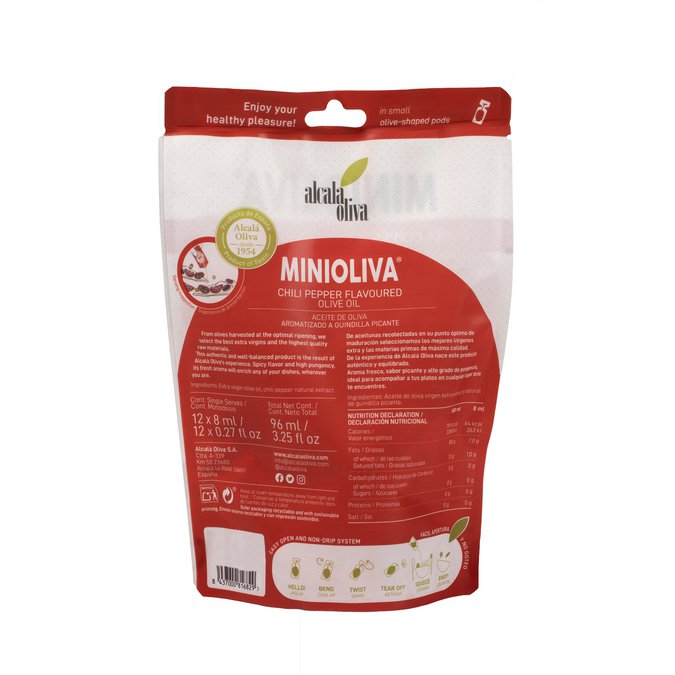 Aceite de oliva con sabor a chili (12 monodosis x 8ml)