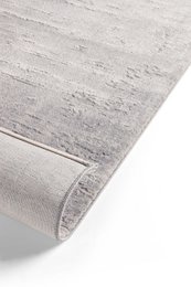 Dywan z krótkim włosiem srebrny okrągły 120 cm, dywan do salonu, super miękki nowoczesny dywan z krótkim włosiem