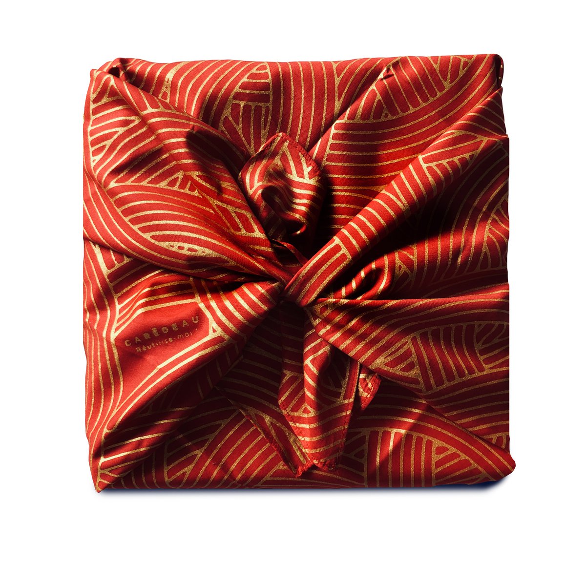 Carédeau 100% cotton French Design reusable gift wrap size M (55x55cm) : Knitting