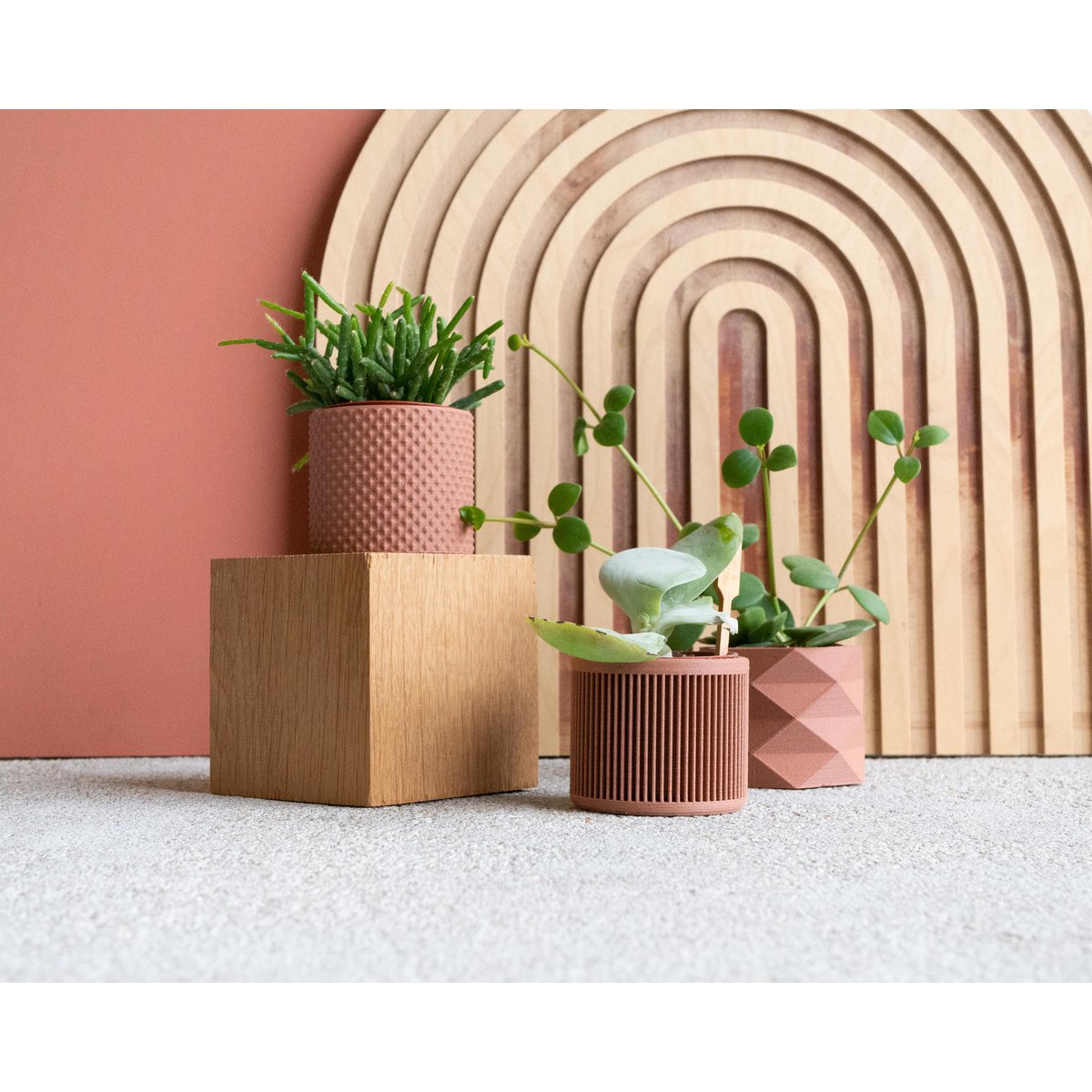 Set 3 vasi Terracotta – Piko - Diamant - Giappone