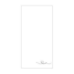 Towel 50 cm x 100 cm "Heart curved, it's nice that you exist" white