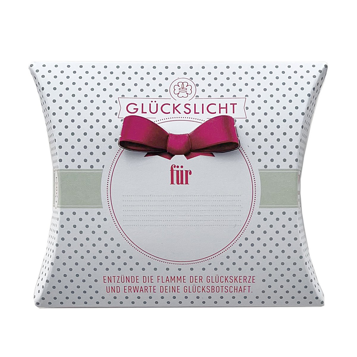 Luz de la suerte / En caja de regalo con lazo recortado 🎀 / Puntos / Luz de la suerte para... / personalizable