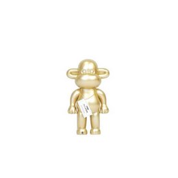 Ornament - Monkey Figurine 'The Legend'- Polyresin - Gold - 20,5x13,5x35cm