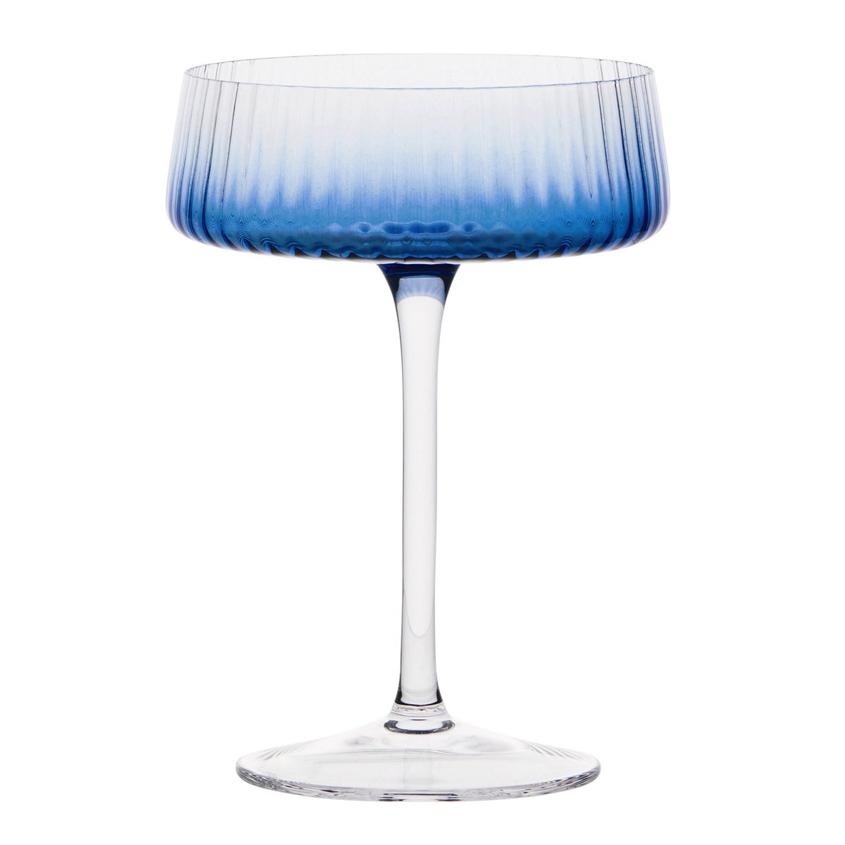 Set of 2 Empire Blue Champagne Coupe Glasses