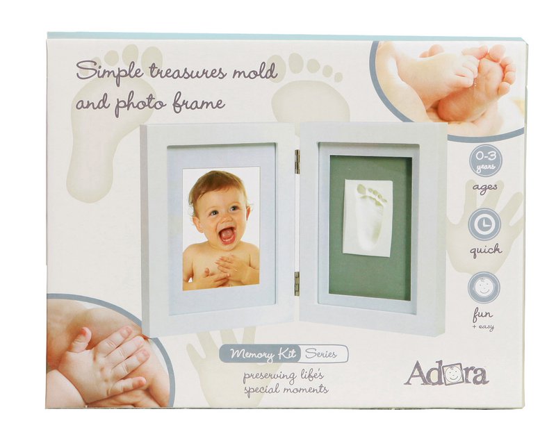 Adora Double Frame – Baby Hand/Footprint & Photo