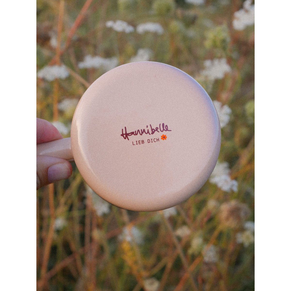 Mug émaillé je t'aime beige