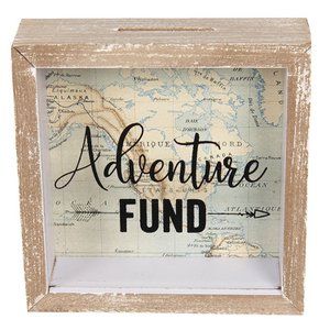 Money box 15x5x15 cm brown wood nice piggy bank