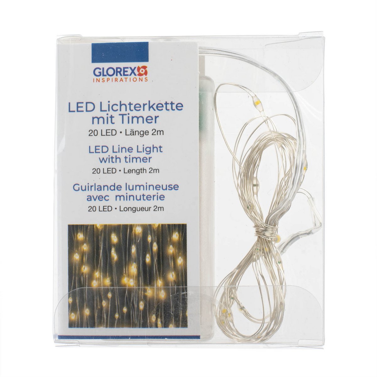 LED Lichterkette 20tlg, Timer