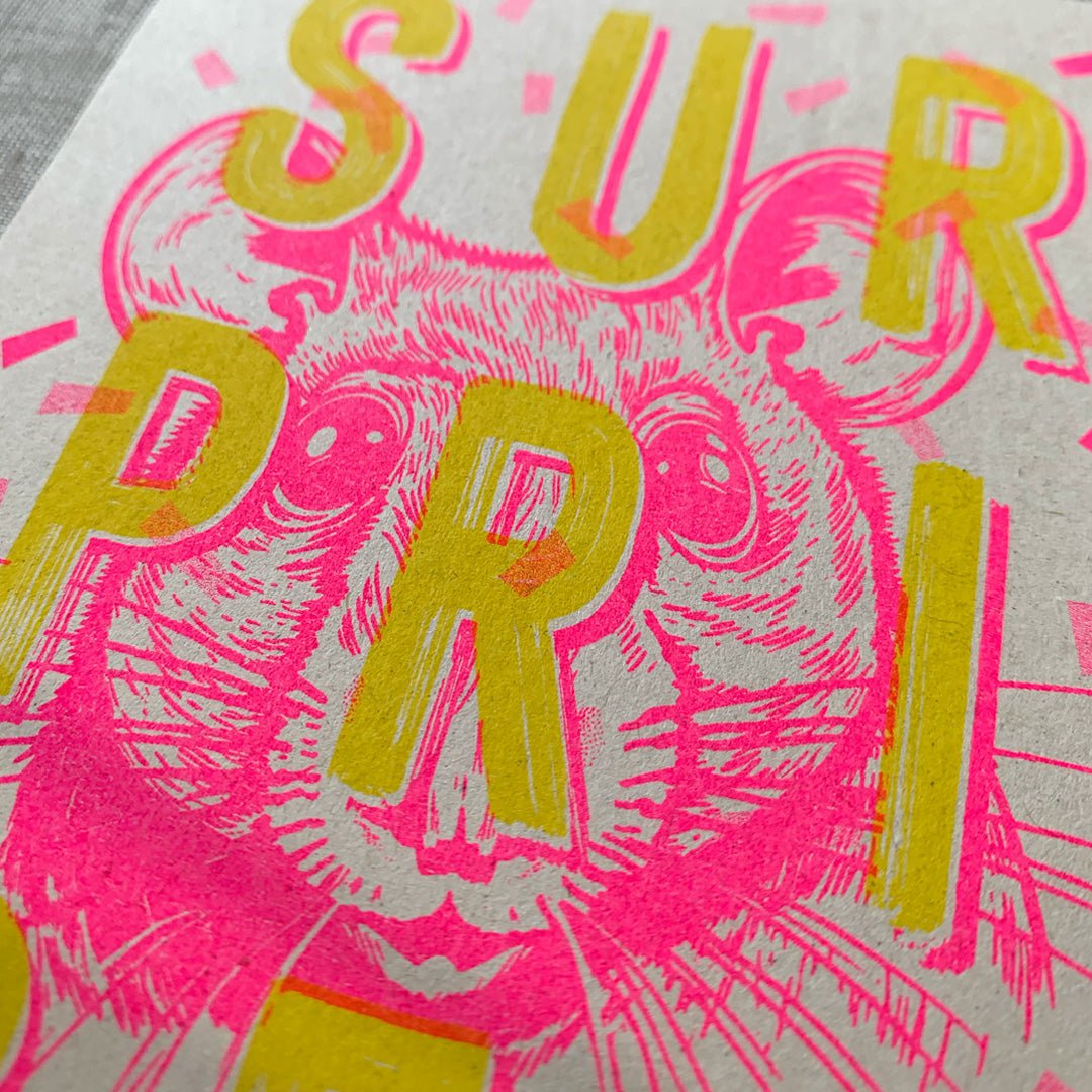 Ansichtkaart / typfout / verrassing! / Riso-drukwerk