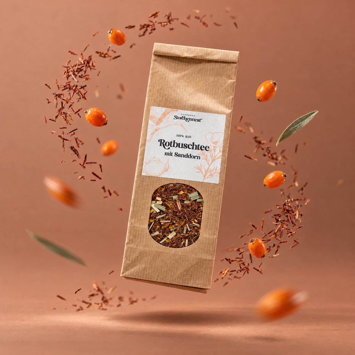Organic rooibos tea with sea buckthorn