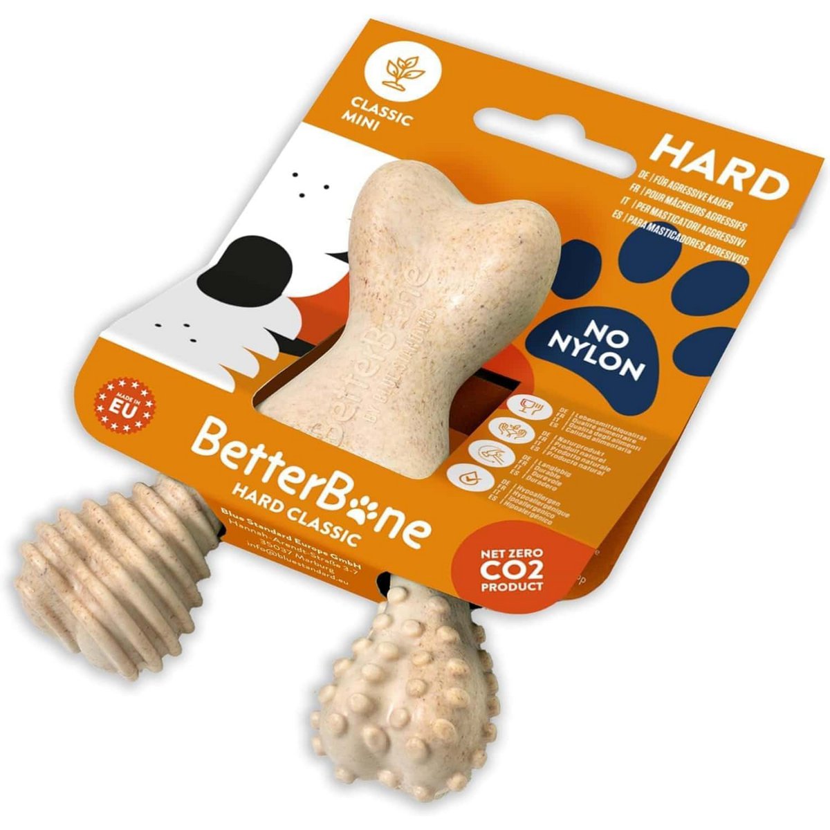 BetterBone Hunde Kauspielzeug Kauknochen - Mini Hard Classic (ohne Nylon, CO2 neutral in Europa hergestellt)