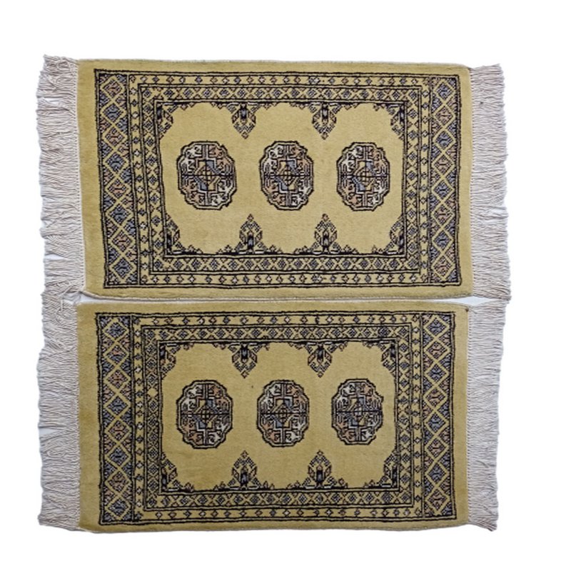 Tapis de laine Bokhara Jacko Bean noué à la main