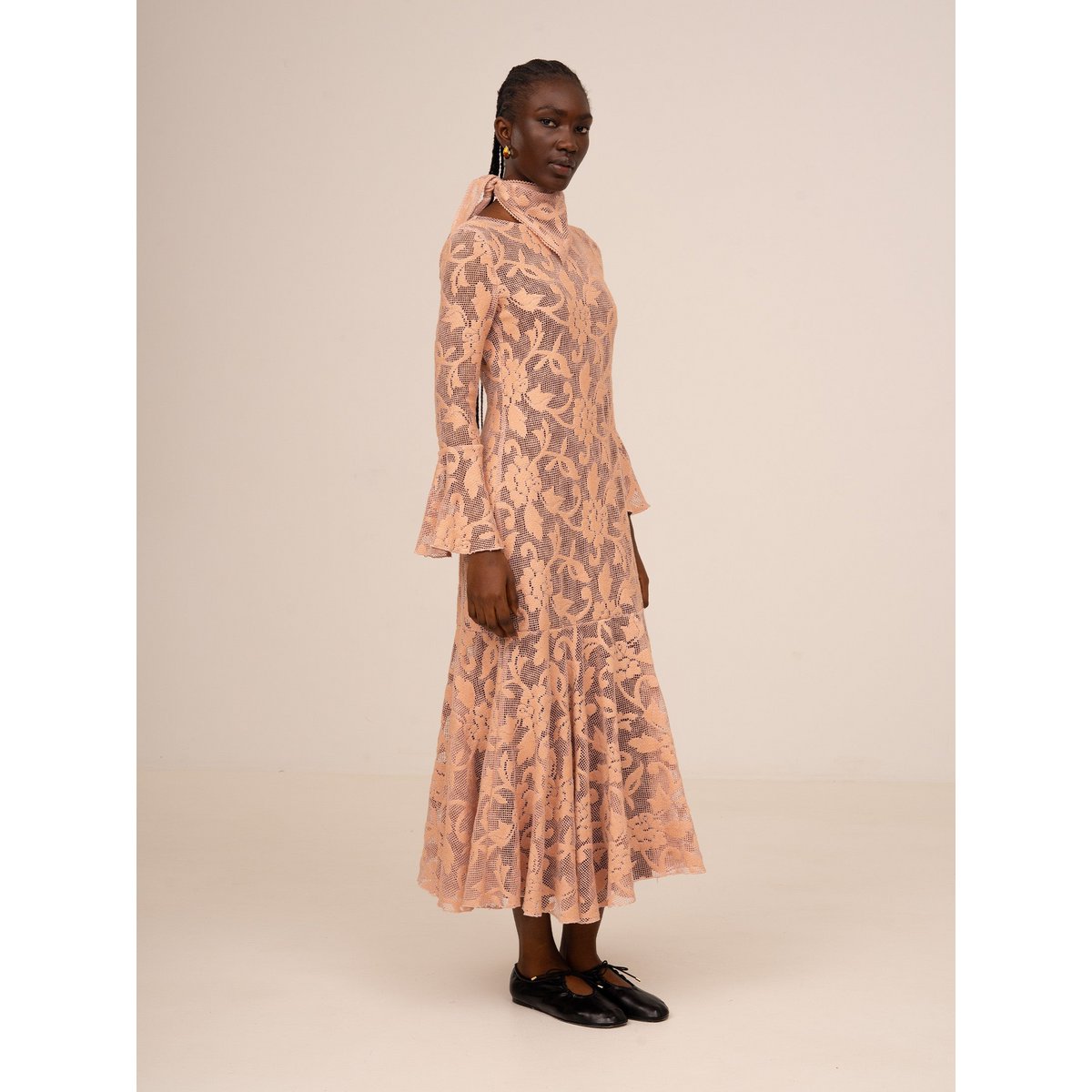 Foulard brodé Jester rose