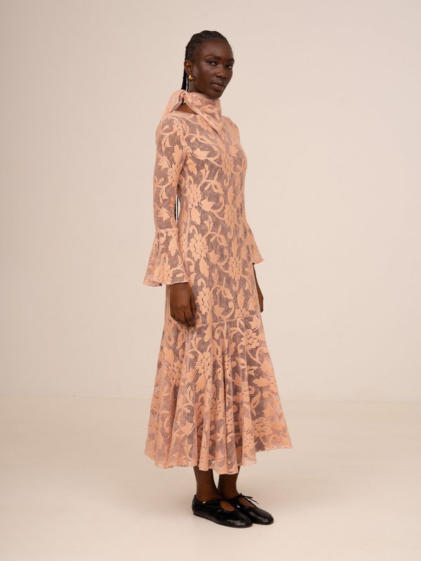 Foulard brodé Jester rose