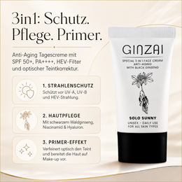 LONGEVITY Crema facial antienvejecimiento 3 en 1 con ginseng