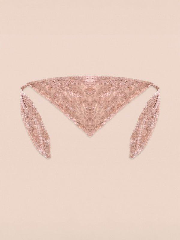 Foulard brodé Jester rose
