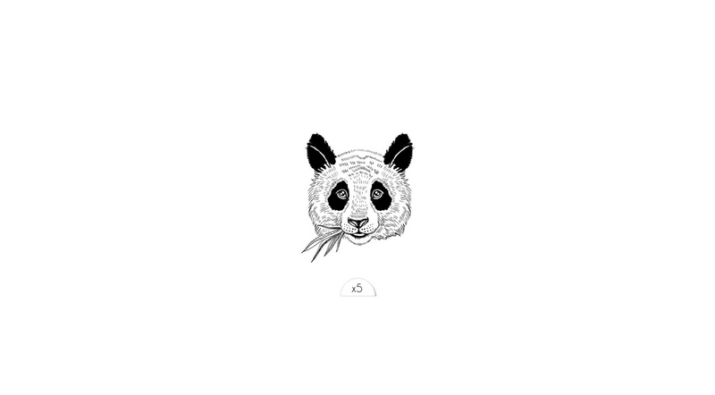 Tijdelijke tattoo: Panda