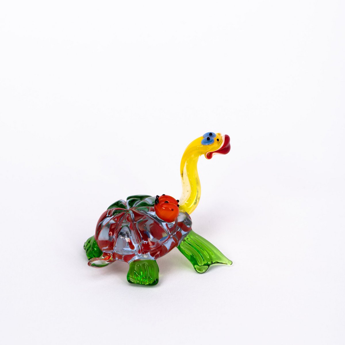 Skildpadde med mariehøne glasdyr