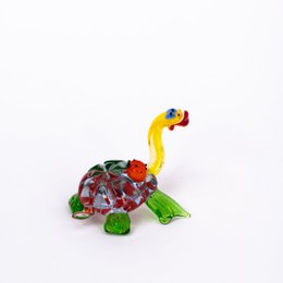 Skildpadde med mariehøne glasdyr