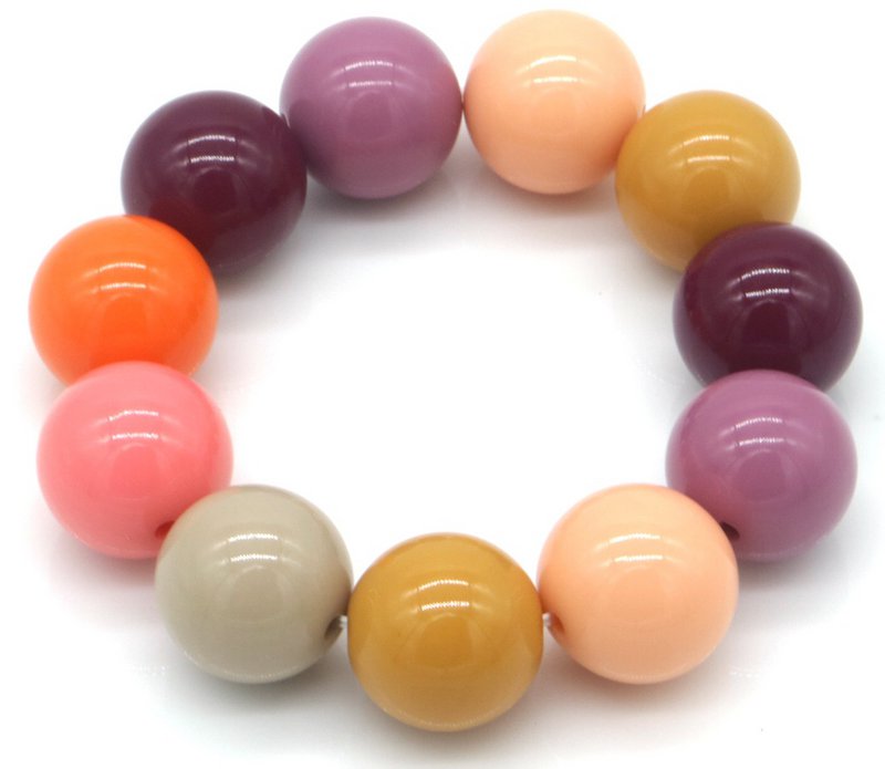 G-F21.1 B2582-001-3 Armband Multi-Farbe 18-mm-Perlen