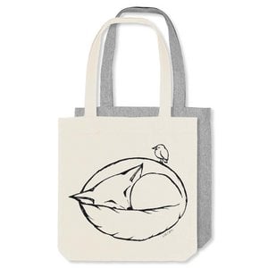 Burlap Bag - Sleeping Fox