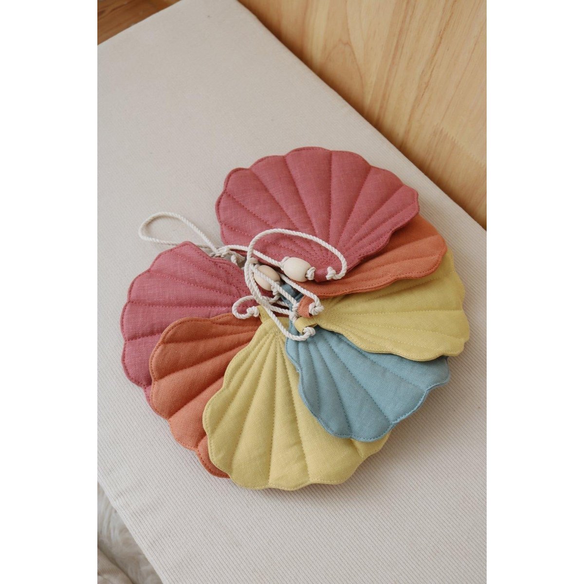 Guirlande en lin "Sunset" avec coquillages