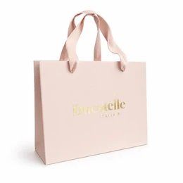 Premium Gift Bag Duestelle Italia Light Pink – 20×15×7 cm