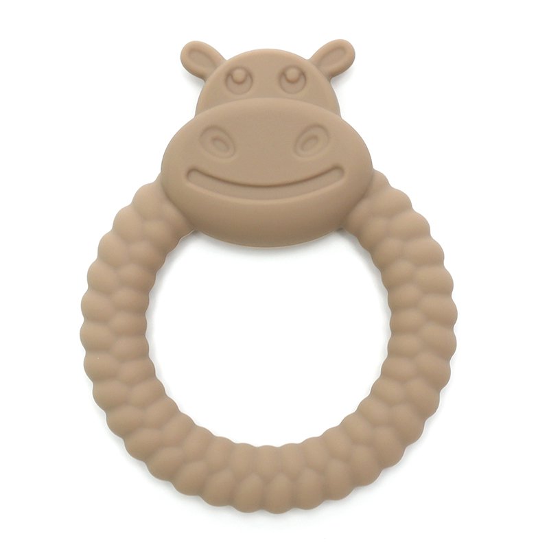 HIPPO | Blødt silikone bidelegetøj | Kaki