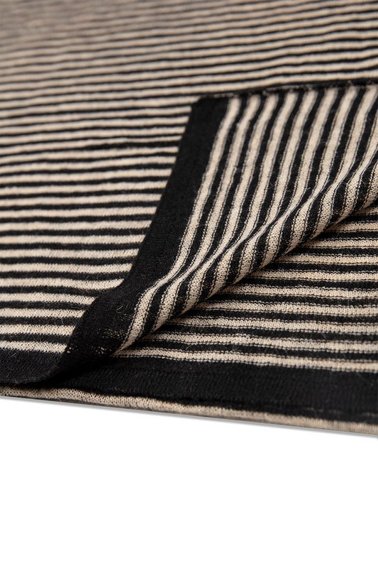 Efesos tørklæde sort-beige