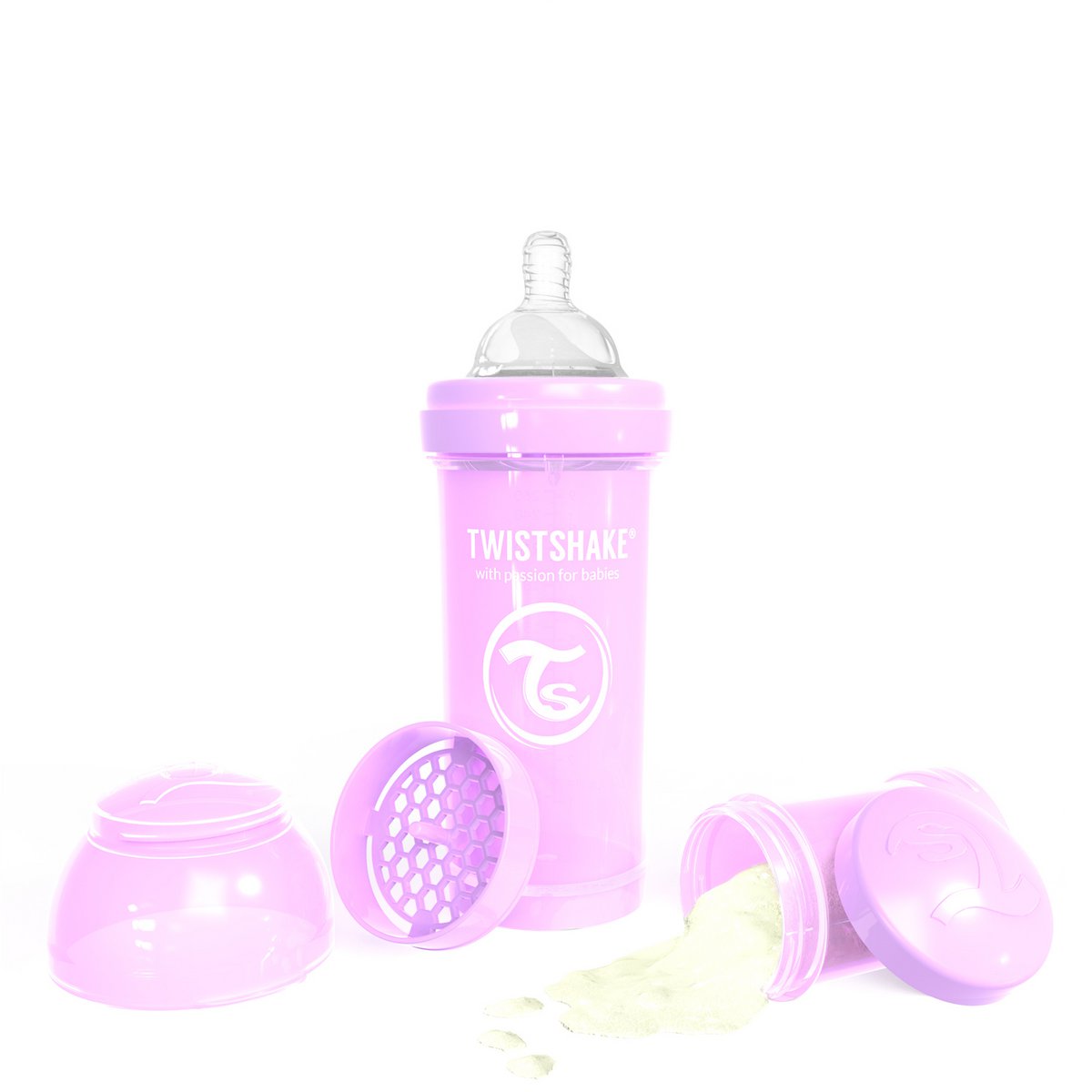 Bottle of anti-colic 260ml pastel purple
